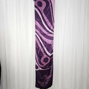 Native Northwest 100% Silk Oblong Purple Abstract Patterned Scarf Hummingbird